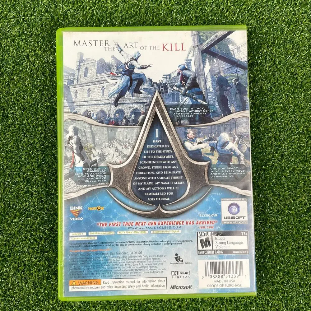 Assassin's Creed -(Microsoft Xbox 360, 2007) CIB Complete